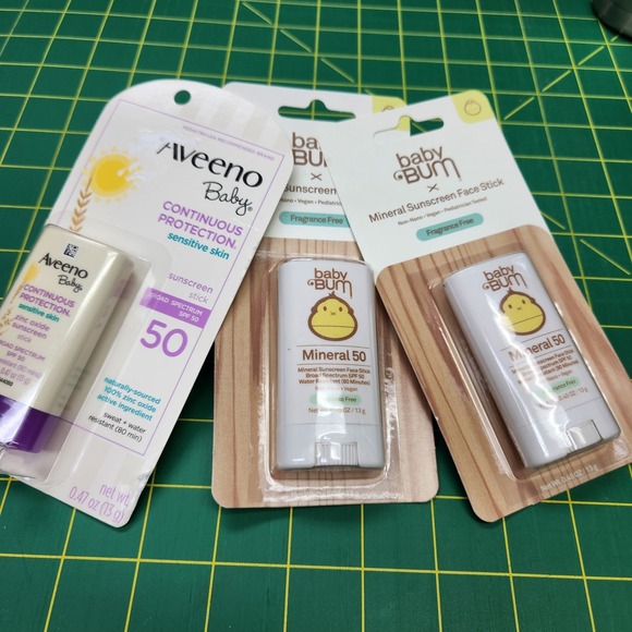 Sun Bum Other - Aveeno Baby 1 Baby Bum 2 sunscreen sticks broad spectrum spectrum 50  mineral 50
